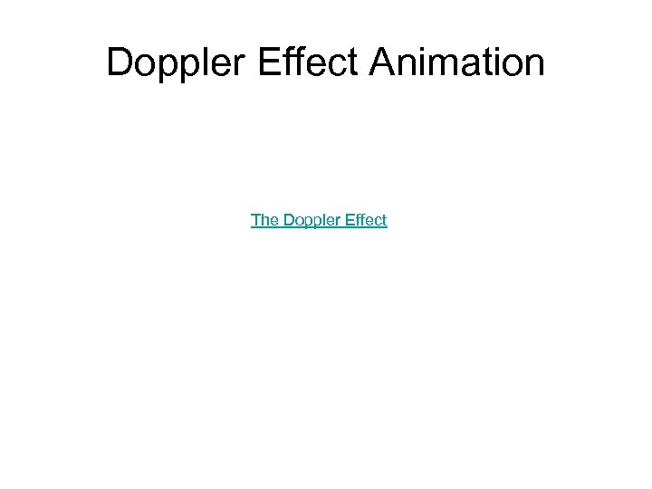 Doppler Effect Animation The Doppler Effect 