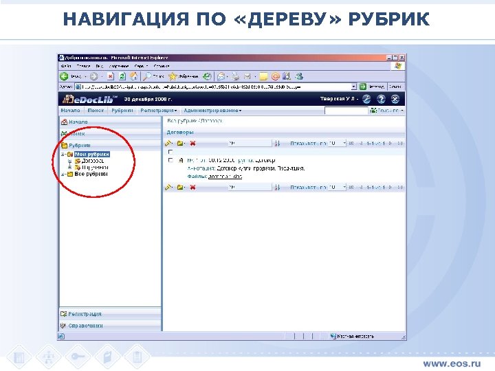НАВИГАЦИЯ ПО «ДЕРЕВУ» РУБРИК 