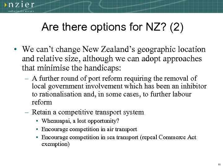 Are there options for NZ? (2) • We can’t change New Zealand’s geographic location