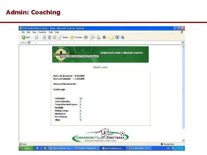 Admin: Coaching 