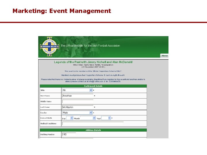 Marketing: Event Management 