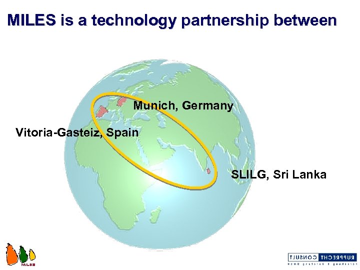 MILES is a technology partnership between Munich, Germany Vitoria-Gasteiz, Spain SLILG, Sri Lanka 