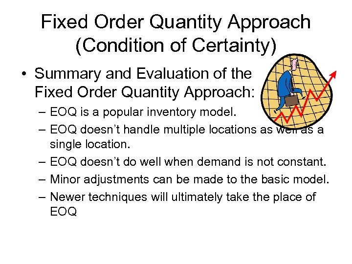 Fixed Order Quantity Approach (Condition of Certainty) • Summary and Evaluation of the Fixed