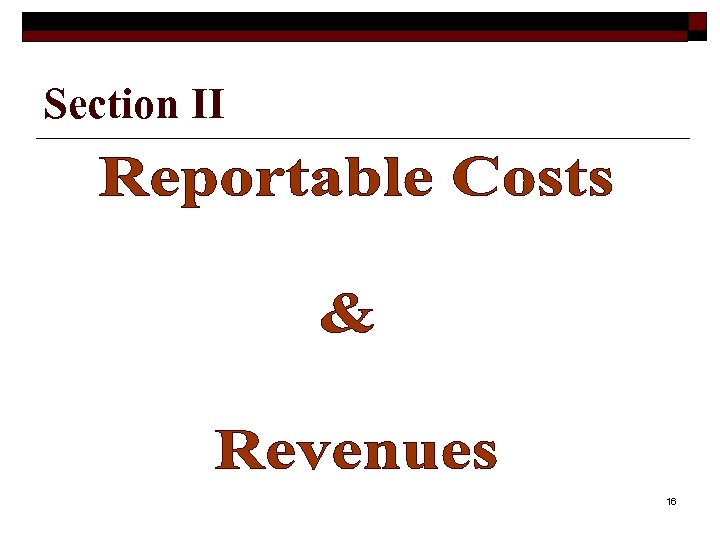Section II 16 