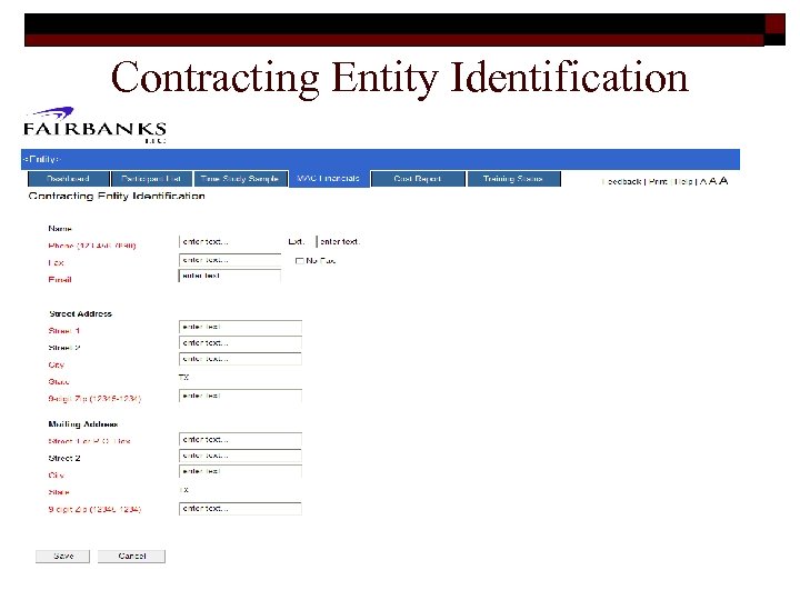 Contracting Entity Identification 37 