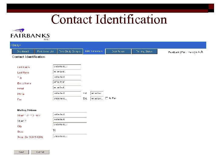 Contact Identification 38 