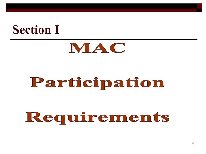 Section I 9 