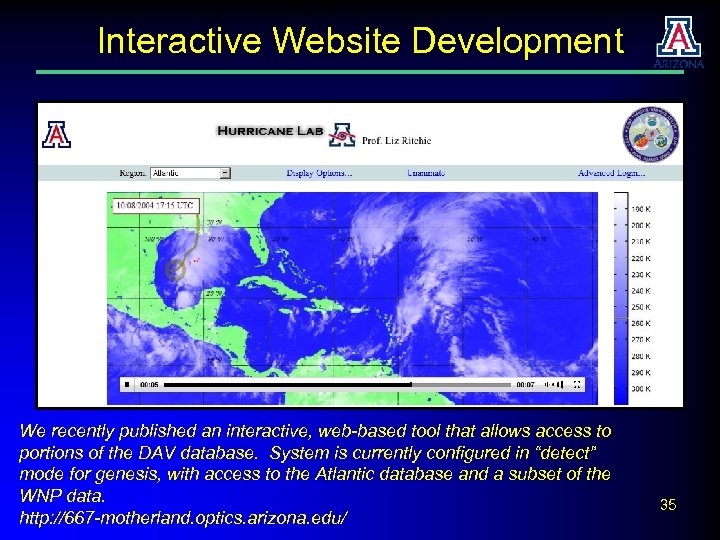 Interactive Website Development We recently published an interactive, web-based tool that allows access to