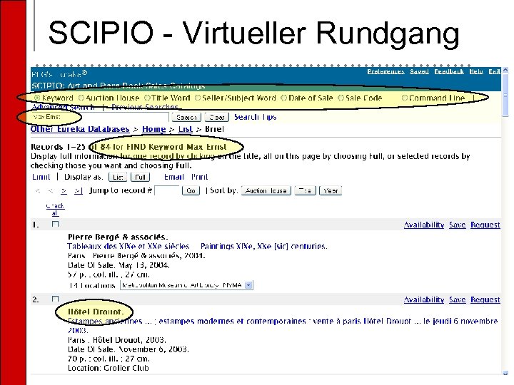 SCIPIO - Virtueller Rundgang • • • • • • • • • •
