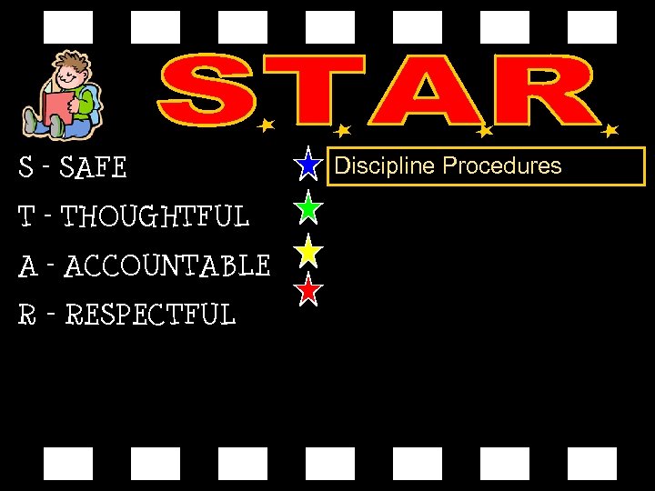 S – SAFE T – THOUGHTFUL A – ACCOUNTABLE R - RESPECTFUL Discipline Procedures