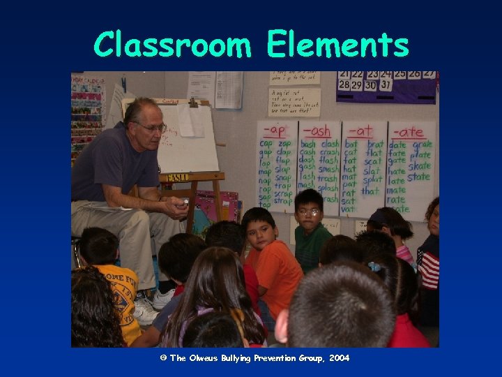 Classroom Elements © The Olweus Bullying Prevention Group, 2004 