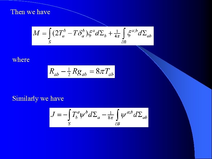 Then we have where Similarly we have 