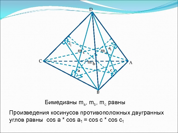 Медиана тетраэдра рисунок