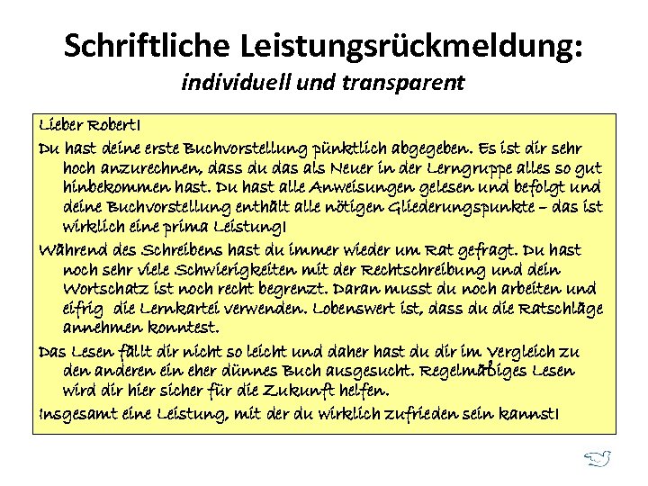 Im Sinne einer gerechten Auslese lautet die Aufgabe