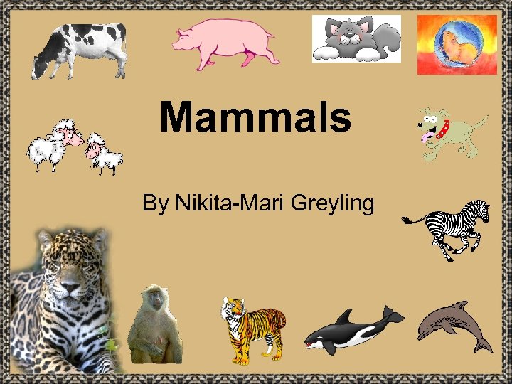 Mammals By Nikita-Mari Greyling 