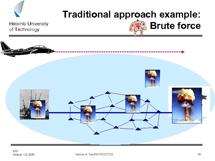 Helsinki University of Technology Traditional approach example: Brute force www. battlefront. co. nz NGI: