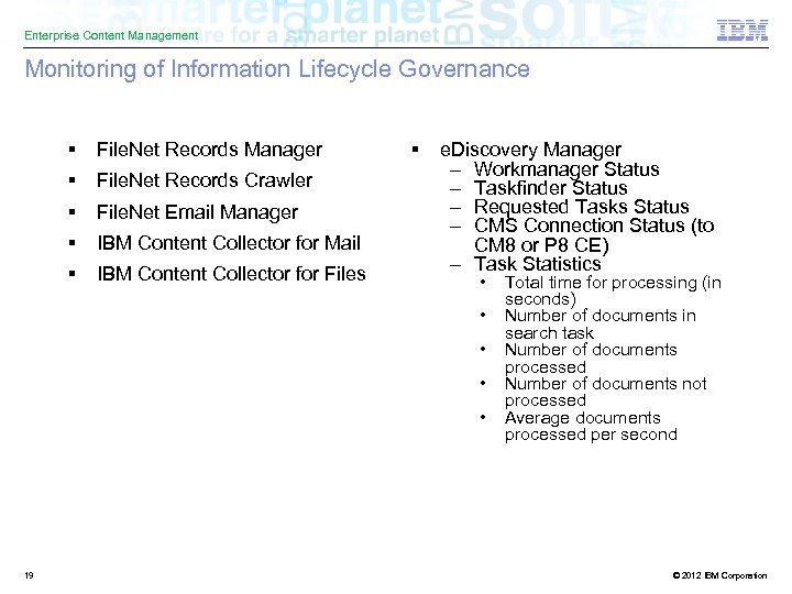 Enterprise Content Management Monitoring of Information Lifecycle Governance § File. Net Records Manager §