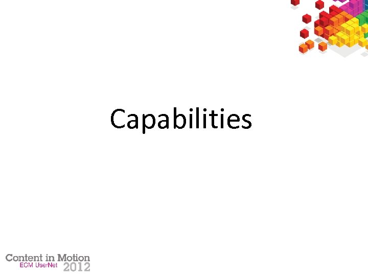 Capabilities 