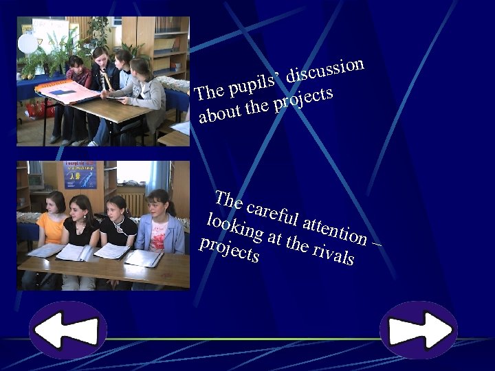 cussion s pils’ di ts The pu projec out the ab The c arefu