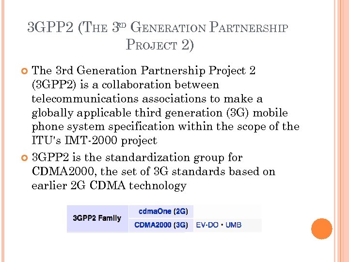 RD 3 GPP 2 (THE 3 GENERATION PARTNERSHIP PROJECT 2) The 3 rd Generation