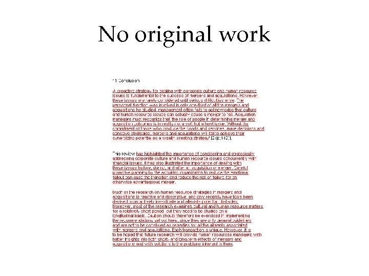 No original work 