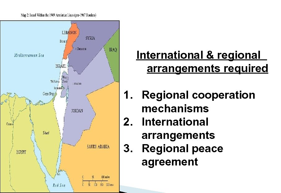 International & regional arrangements required 1. Regional cooperation mechanisms 2. International arrangements 3. Regional