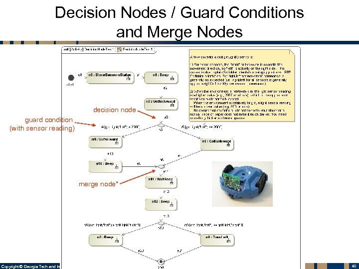 Decision Nodes / Guard Conditions and Merge Nodes decision node guard condition (with sensor