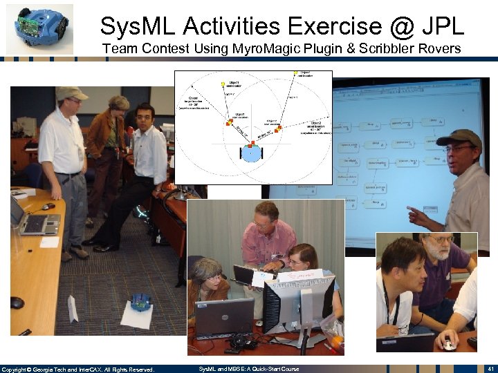 Sys. ML Activities Exercise @ JPL Team Contest Using Myro. Magic Plugin & Scribbler