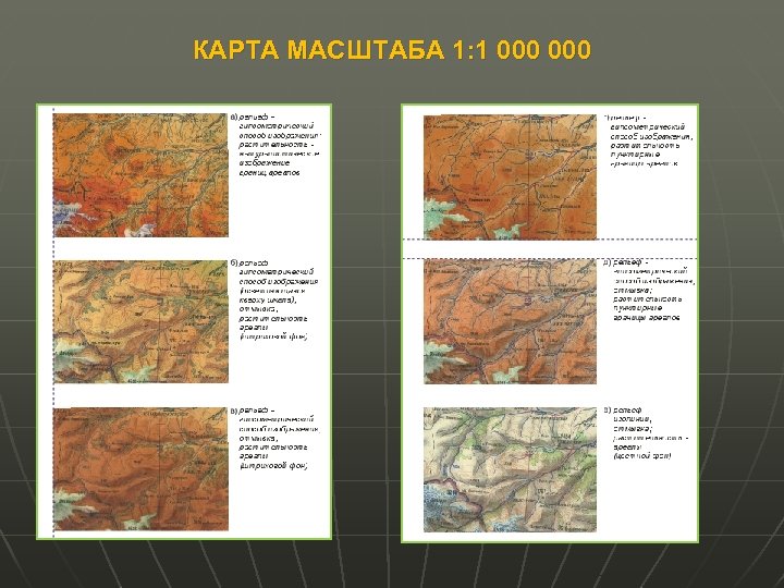 КАРТА МАСШТАБА 1: 1 000 