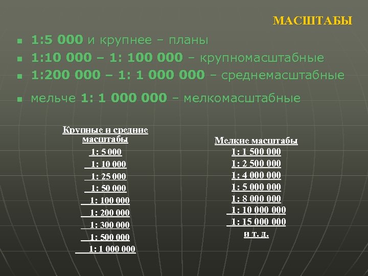 Среднемасштабная карта это карта масштабом