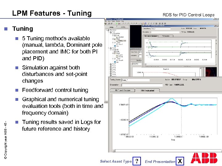 LPM Features - Tuning n RDS for PID Control Loops Tuning 5 Tuning methods