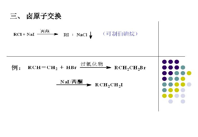 三、 卤原子交换 