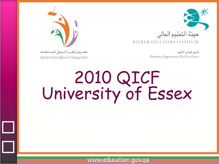  2010 QICF University of Essex 