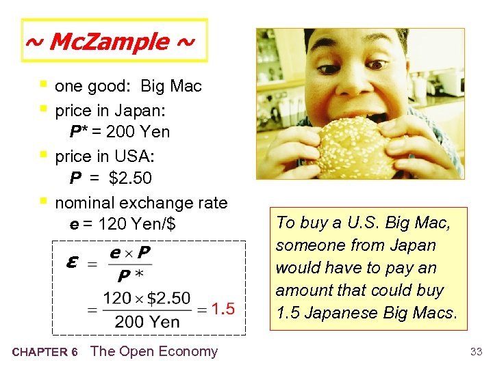 ~ Mc. Zample ~ § one good: Big Mac § price in Japan: §