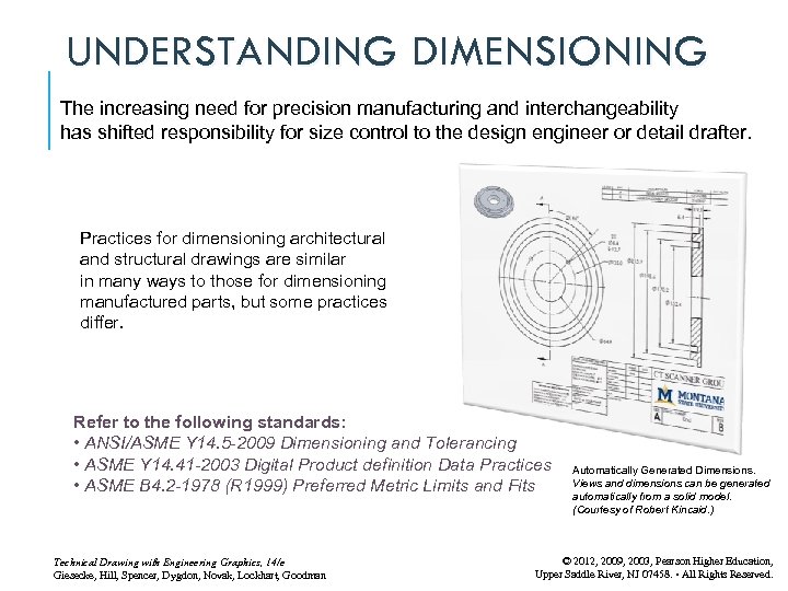 UNDERSTANDING DIMENSIONING The increasing need for precision manufacturing and interchangeability has shifted responsibility for