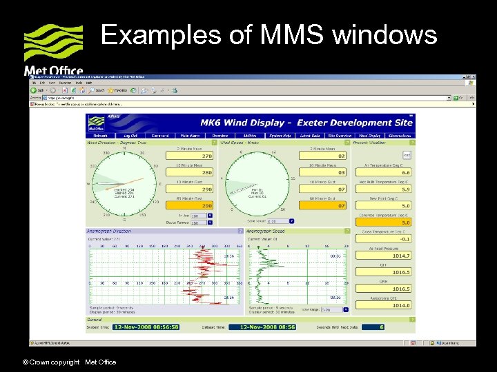 Examples of MMS windows © Crown copyright Met Office 