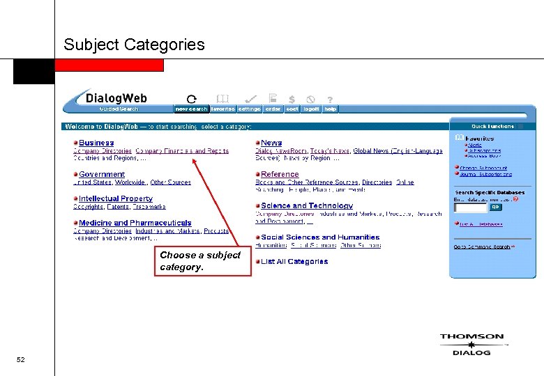 Subject Categories Choose a subject category. 52 