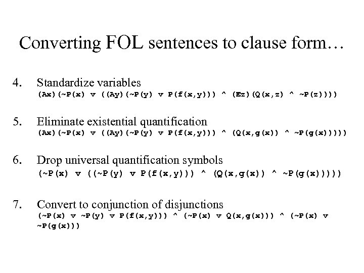 First Order Logic Fol Aka Predicate Calculus Tuomas Sandholm