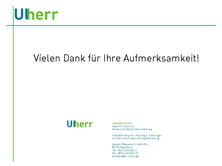 Vielen Dank für Ihre Aufmerksamkeit! 