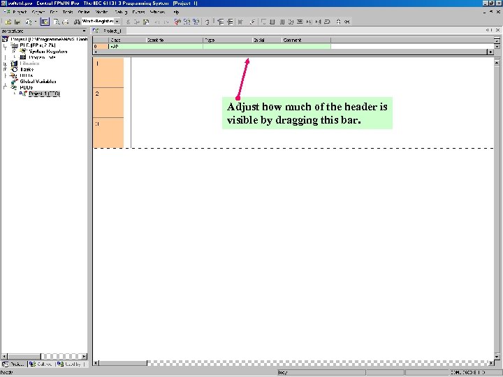 Adjust how much of the header is visible by dragging this bar. Panasonic Electric