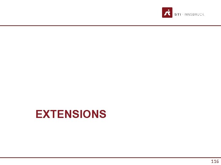 EXTENSIONS 116 