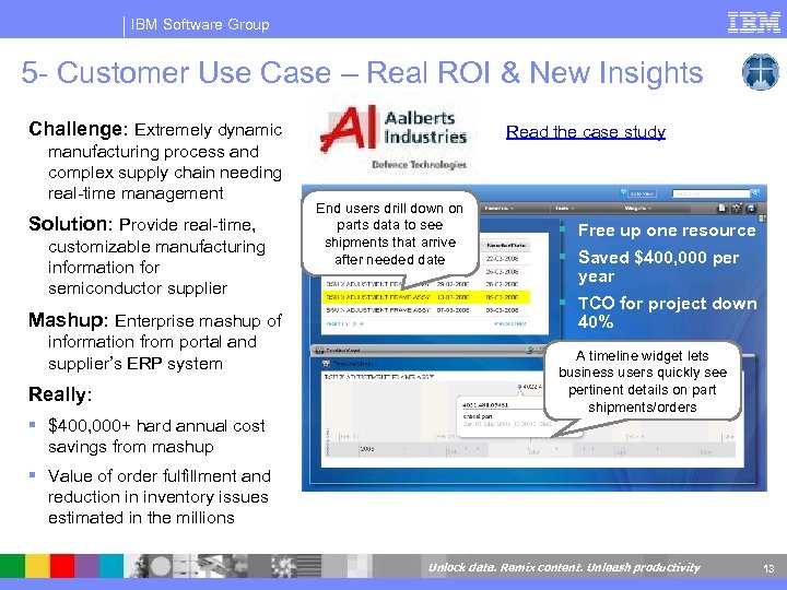 IBM Software Group 5 - Customer Use Case – Real ROI & New Insights