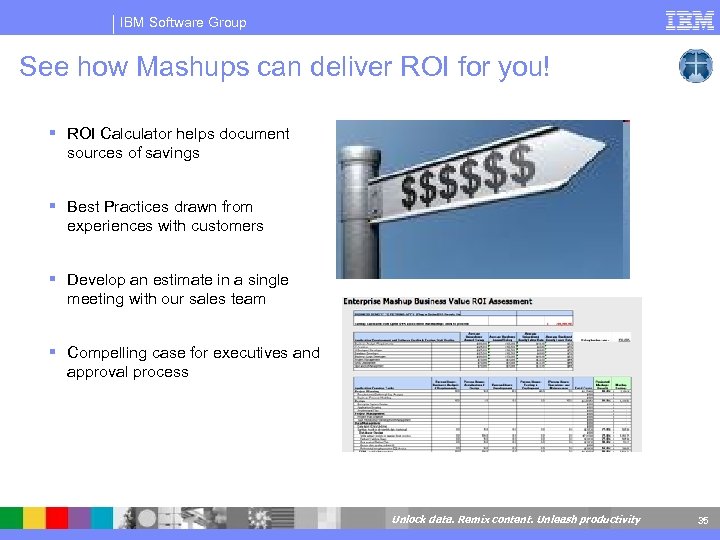 IBM Software Group See how Mashups can deliver ROI for you! ROI Calculator helps