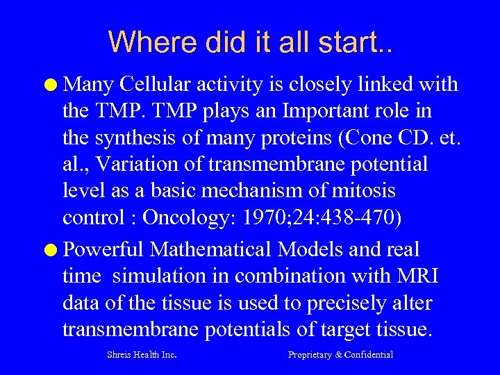 Where did it all start. . Many Cellular activity is closely linked with the