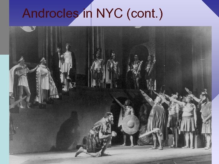 Androcles in NYC (cont. ) 