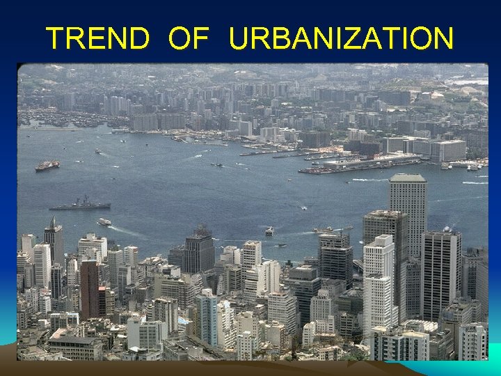 TREND OF URBANIZATION 