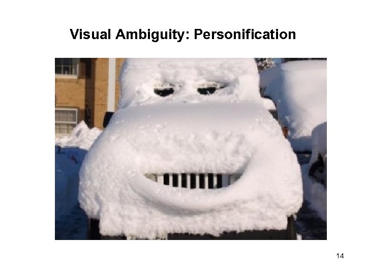 Visual Ambiguity: Personification 14 