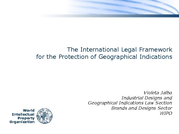 The International Legal Framework For The Protection Of