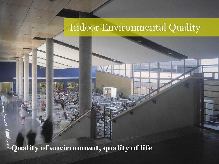 Indoor Environmental Quality of environment, quality of life 