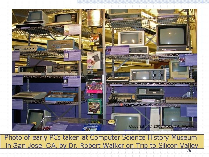 Photo of early PCs taken at Computer Science History Museum In San Jose, CA,
